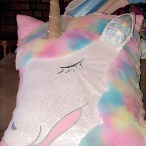 Large unicorn pillow
